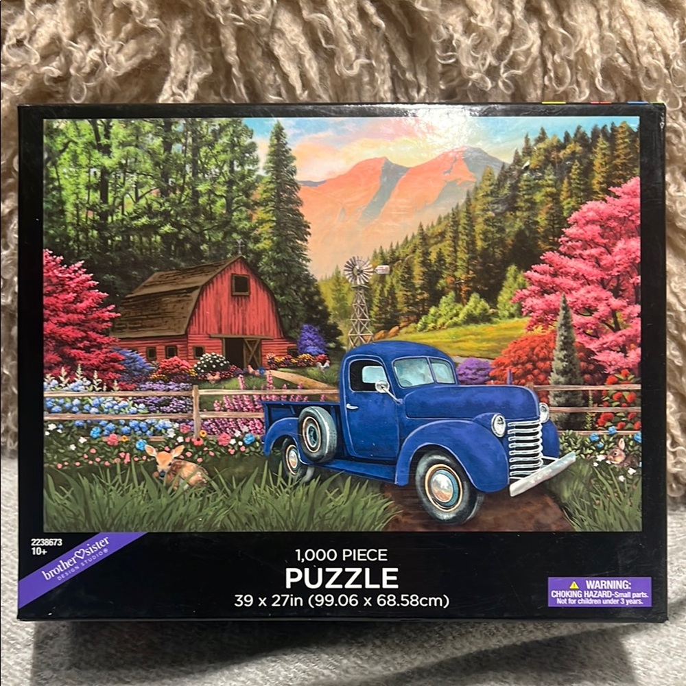Brother Sister Design Studio 1000 Piece Puzzle Vintage Truck Scene-NIB
